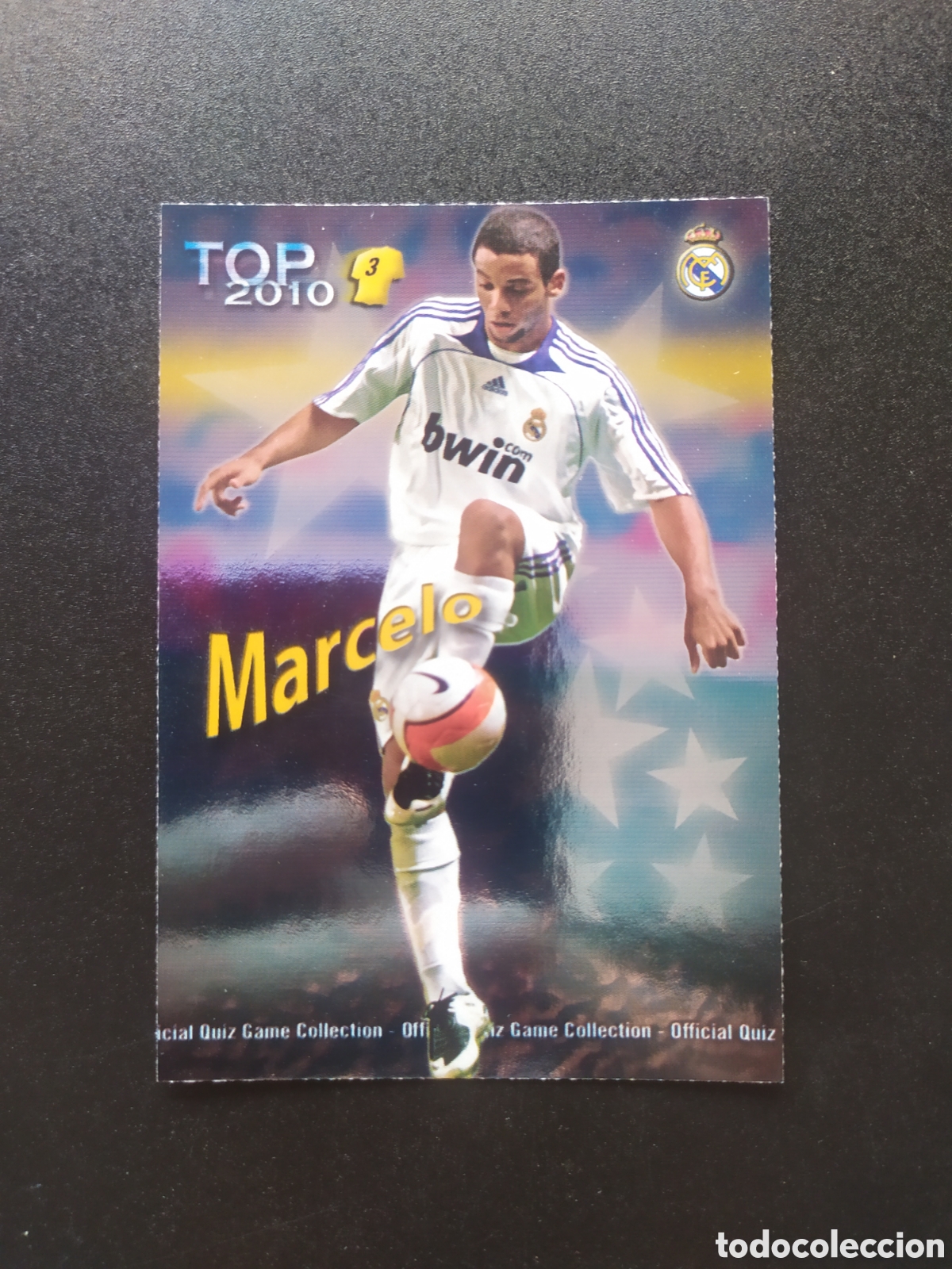 Cromos de f&uacute;tbol: Mundicromo fichas Liga 2009 2010 09 10 Marcelo top brillo azul n&deg; 581 Real Madrid