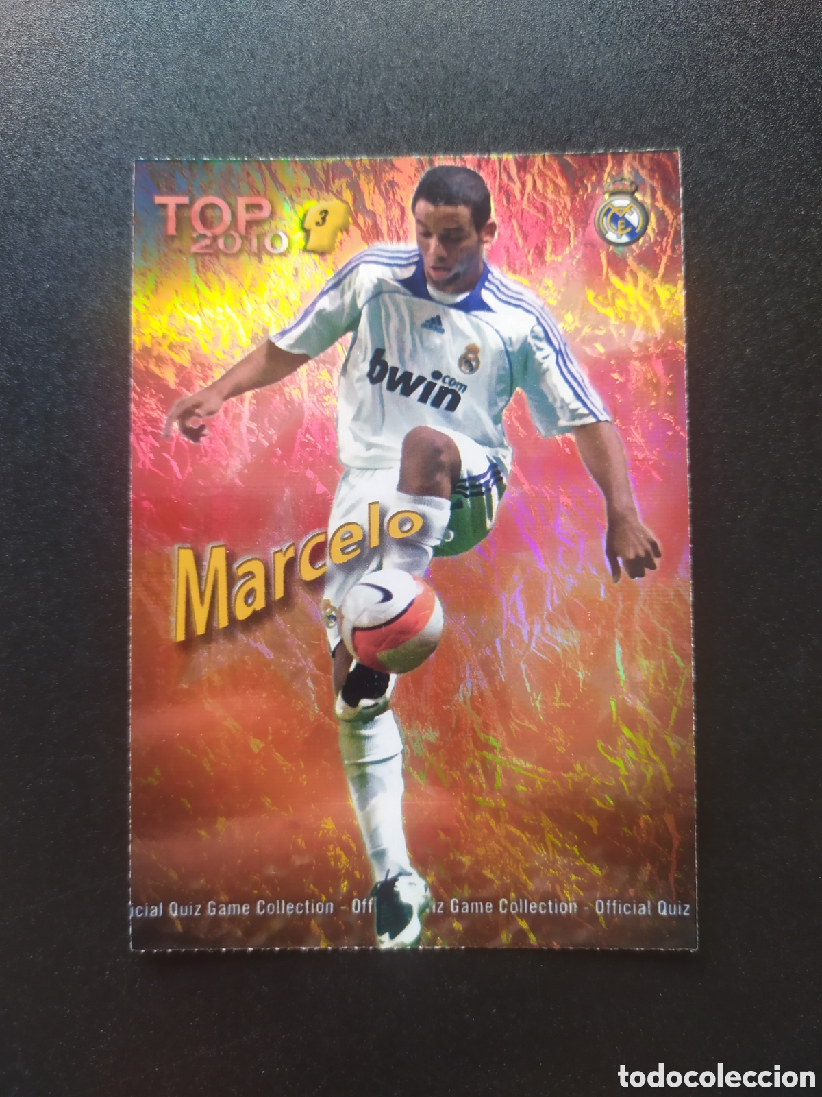 Cromos de f&uacute;tbol: Mundicromo fichas Liga 2009 2010 09 10 Marcelo top brillo jaspeado rojo n&deg; 581 Real Madrid