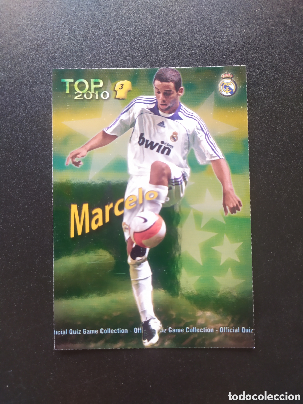 Cromos de f&uacute;tbol: Mundicromo fichas Liga 2009 2010 09 10 Marcelo top brillo verde n&deg; 581 Real Madrid