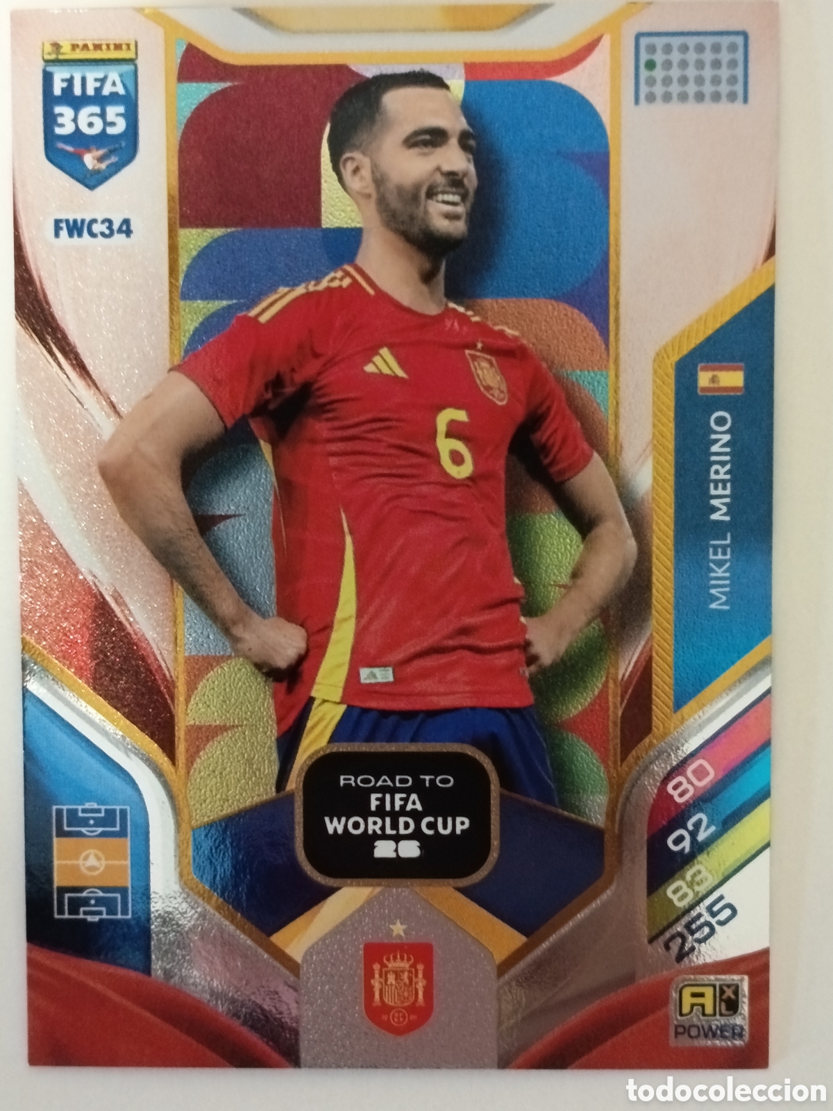 Cromos de f&uacute;tbol: FWC34 Mikel Merino adrenalyn FIFA 365 2025-2026