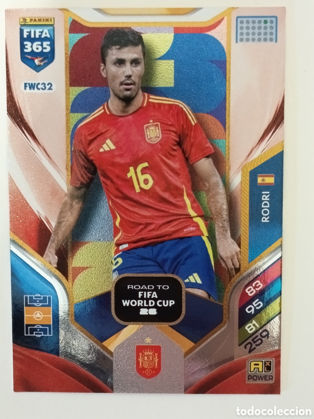 Cromos de f&uacute;tbol: FWC32 Rodri adrenalyn FIFA 365 2025-2026
