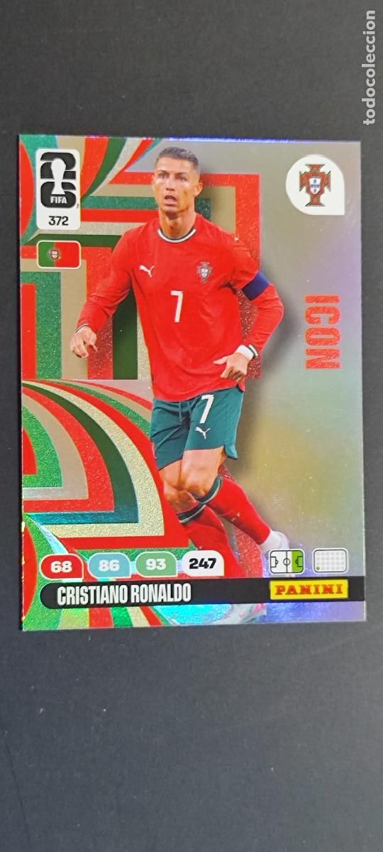 Cromos de f&uacute;tbol: ADRENALYN XL FIFA WORLD CUP 2026 CARD ICON CRISTIANO RONALDO PORTUGAL # 372 PANINI