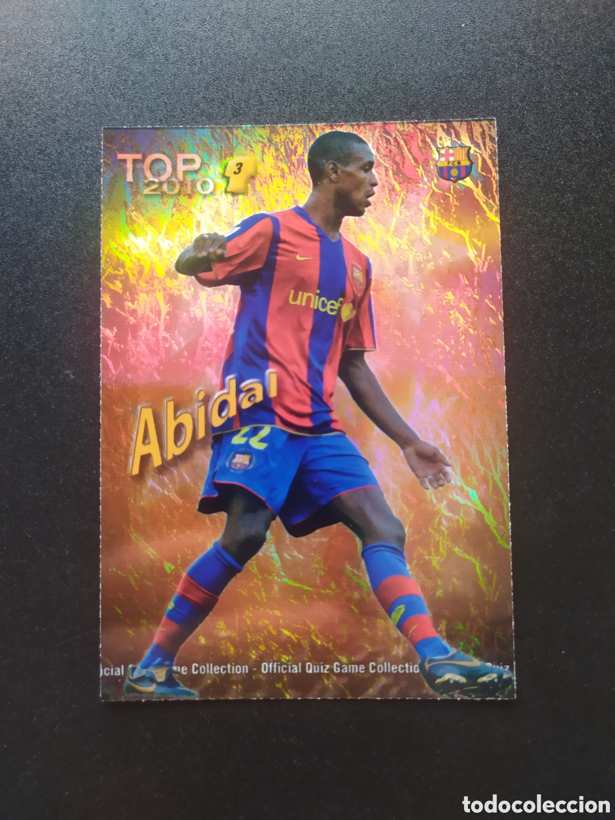 Cromos de f&uacute;tbol: Mundicromo fichas Liga 2009 2010 09 10 Abidal top brillo jaspeado n&deg; 580 Barcelona