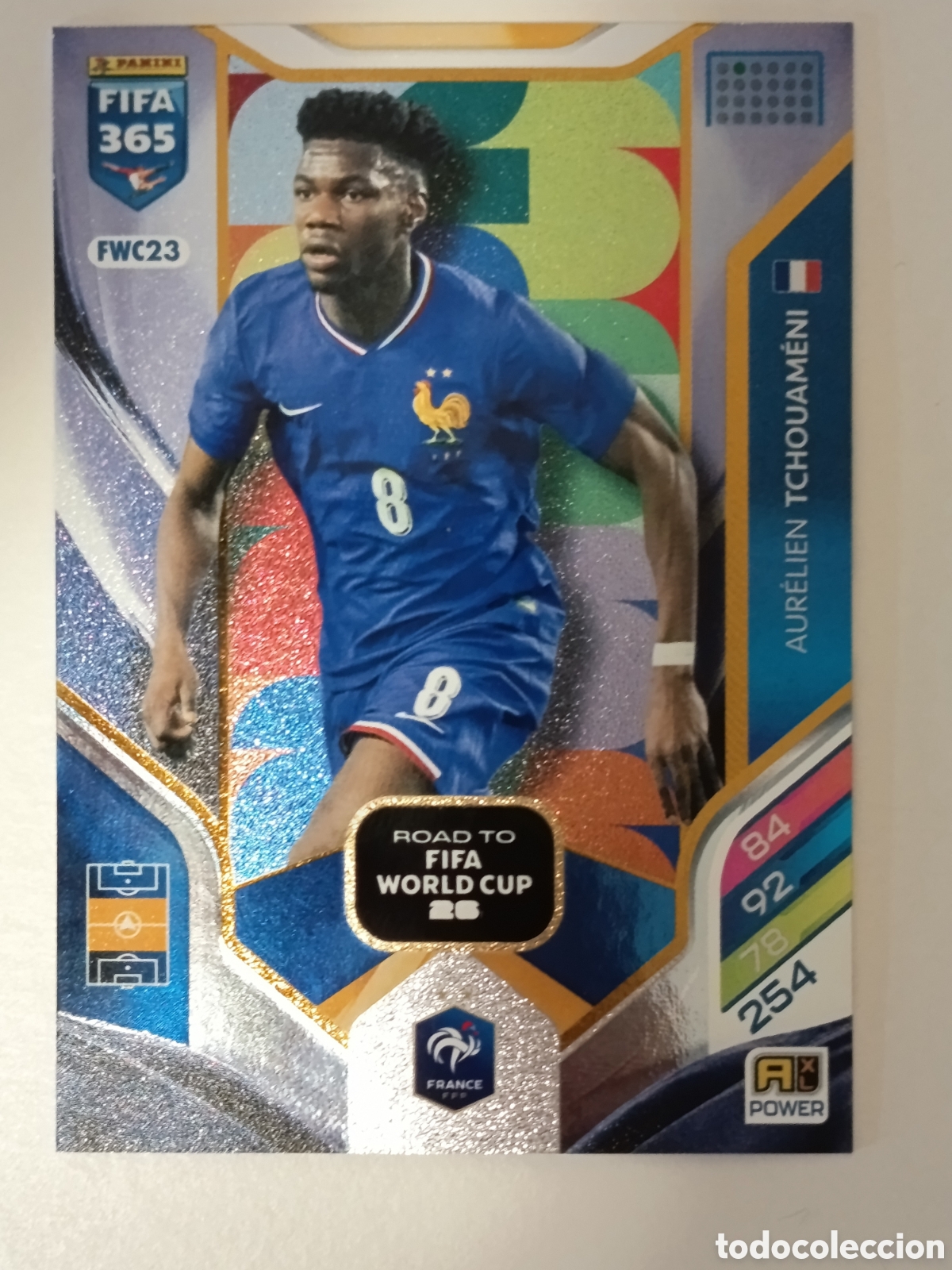 Cromos de f&uacute;tbol: FWC23 Aurelien Tchouameni adrenalyn FIFA 365 2025-2026