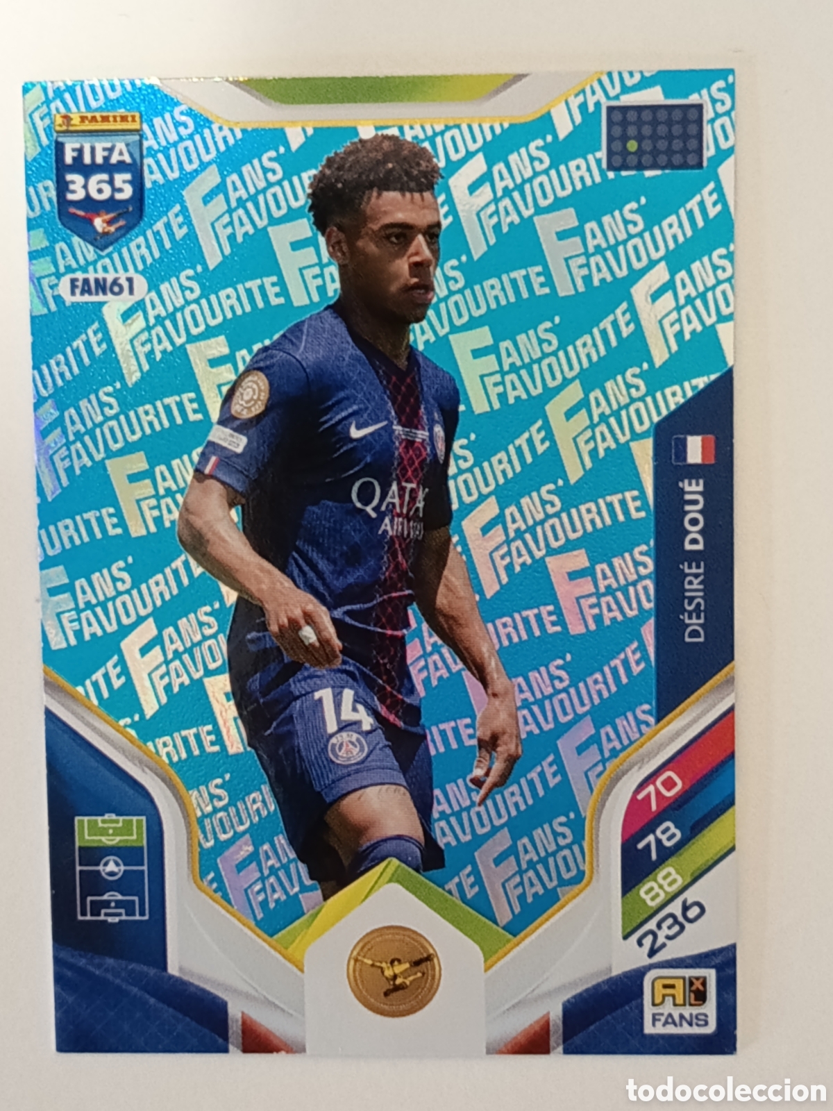 Cromos de f&uacute;tbol: FAN61 Desire Doue Fans Favourite adrenalyn FIFA 365 2025-2026