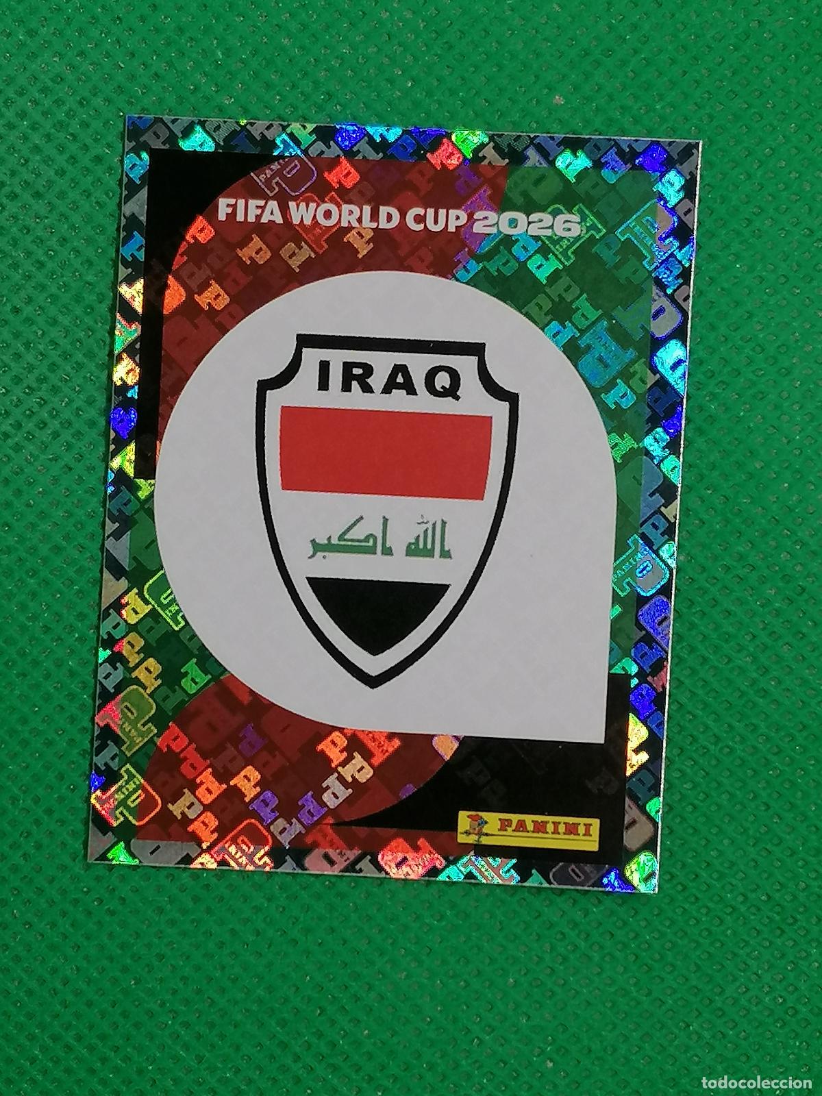 Cromos de f&uacute;tbol: IRQ 1 IRQ1 ESCUDO IRAQ ⚽ PANINI FIFA MUNDIAL WORLD CUP 26 2026 STICKER ⚽