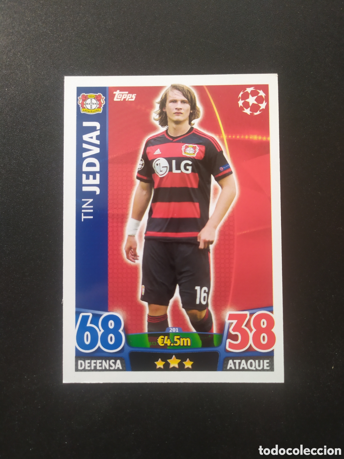 Cromos de f&uacute;tbol: UEFA Champions match attax topps 2015 2016 15 16 Jedvaj n&deg; 201 Bayer Leverkusen