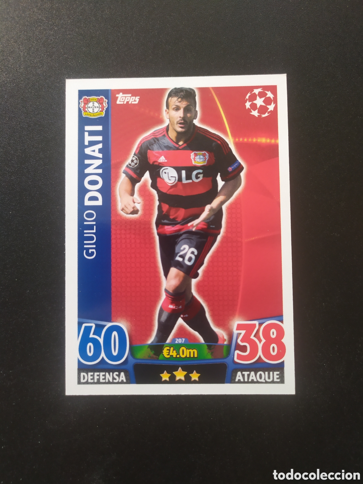 Cromos de f&uacute;tbol: UEFA Champions match attax topps 2015 2016 15 16 Donati n&deg; 207 Bayer Leverkusen