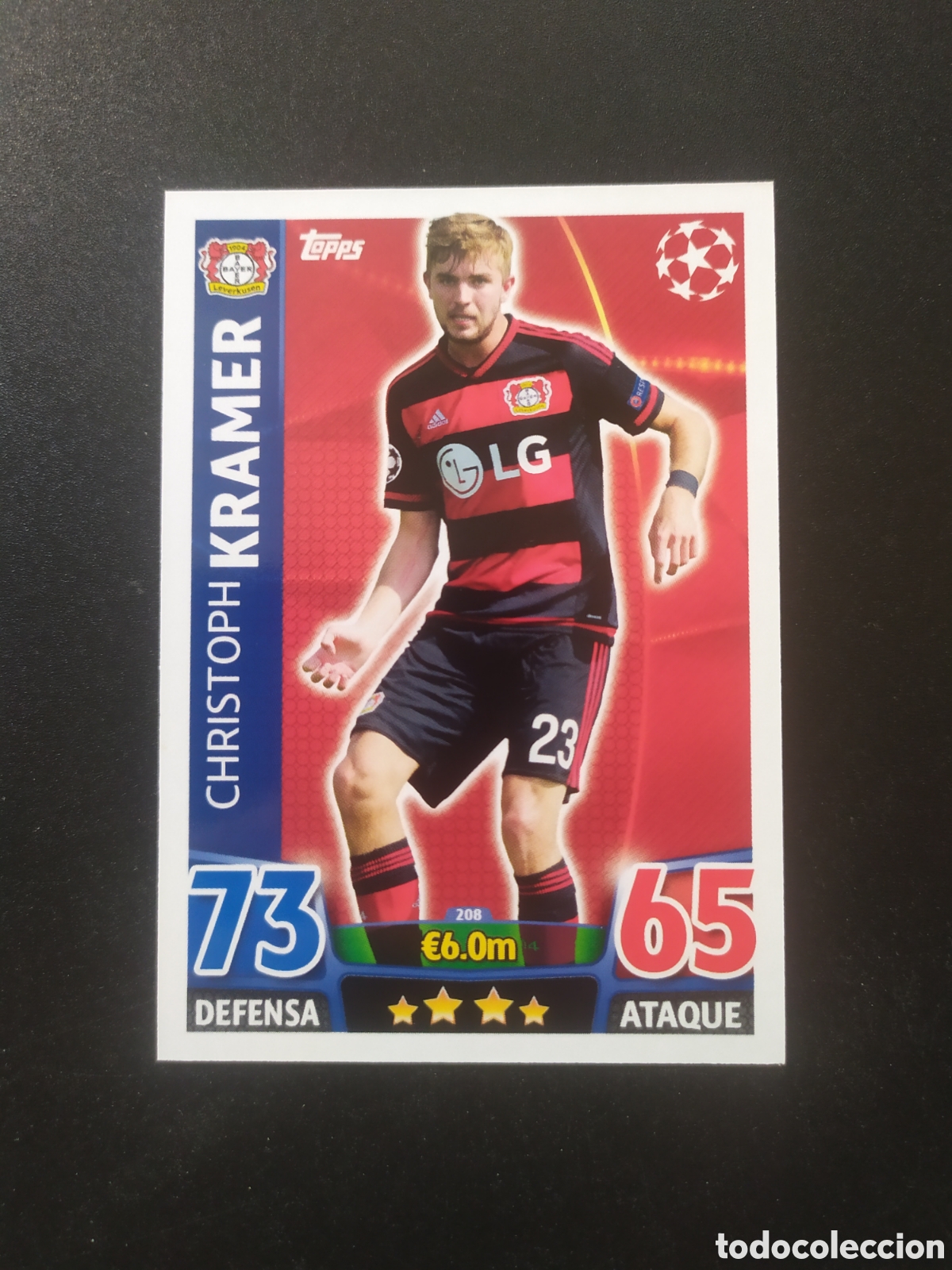 Figurine di Calcio: UEFA Champions match attax topps 2015 2016 15 16 Kramer n&deg; 208 Bayer Leverkusen