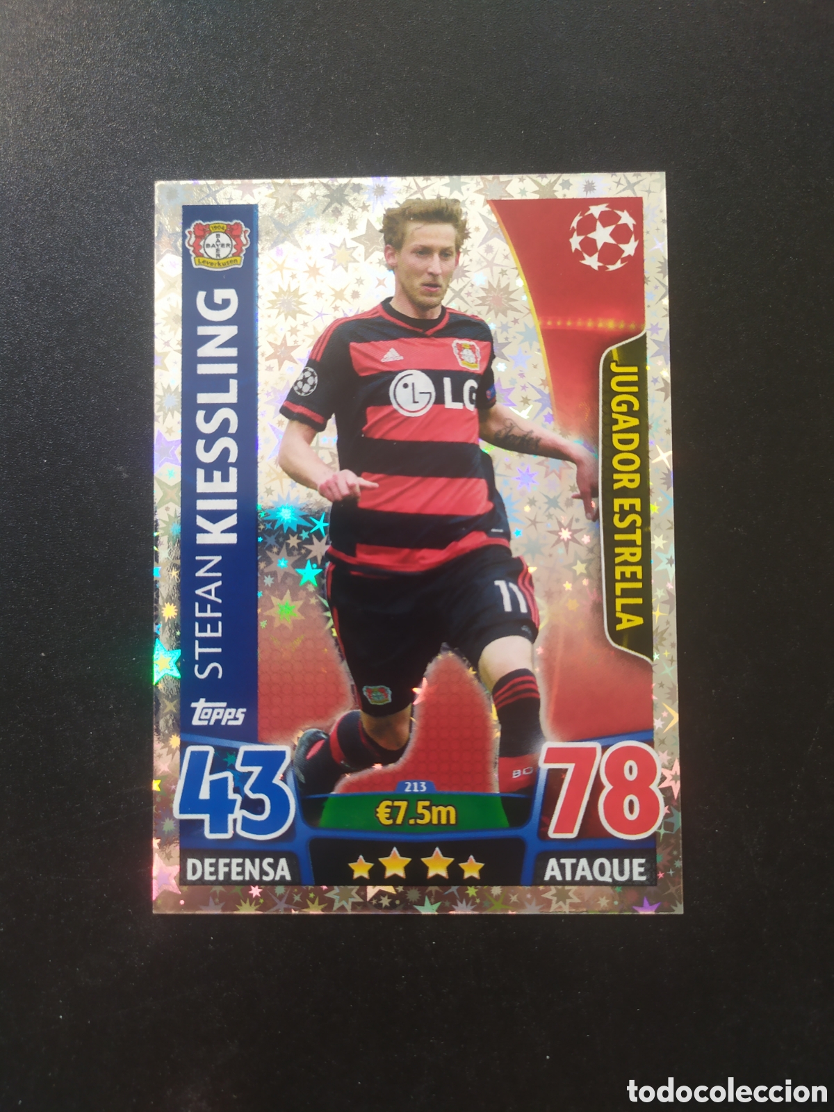 Cartes &agrave; collectionner de Football: UEFA Champions match attax topps 2015 2016 15 16 Kiessling jugador estrella n&deg; 213 Bayer Leverkusen