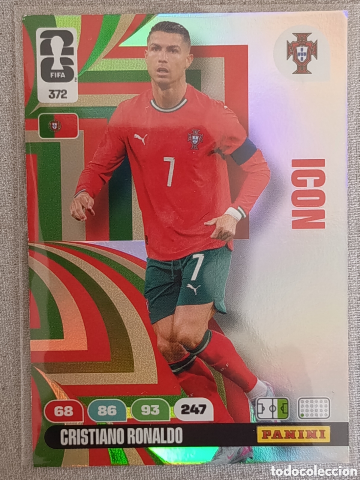 Cromos de f&uacute;tbol: 372 Cristiano Ronaldo icon adrenalyn Word cup 2026