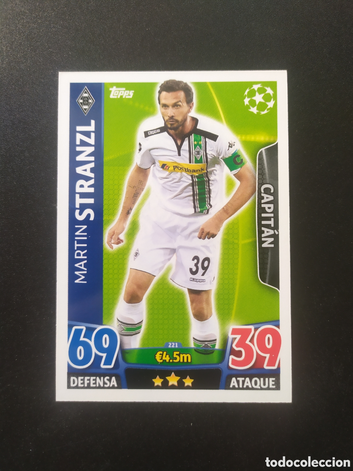 Cromos de f&uacute;tbol: UEFA Champions match attax topps 2015 2016 15 16 Stranzl n&deg; 221 Borussia Monchengladbach