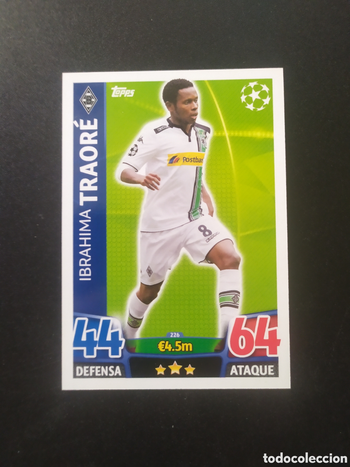 Cromos de f&uacute;tbol: UEFA Champions match attax topps 2015 2016 15 16 Traor&eacute; n&deg; 226 Borussia Monchengladbach