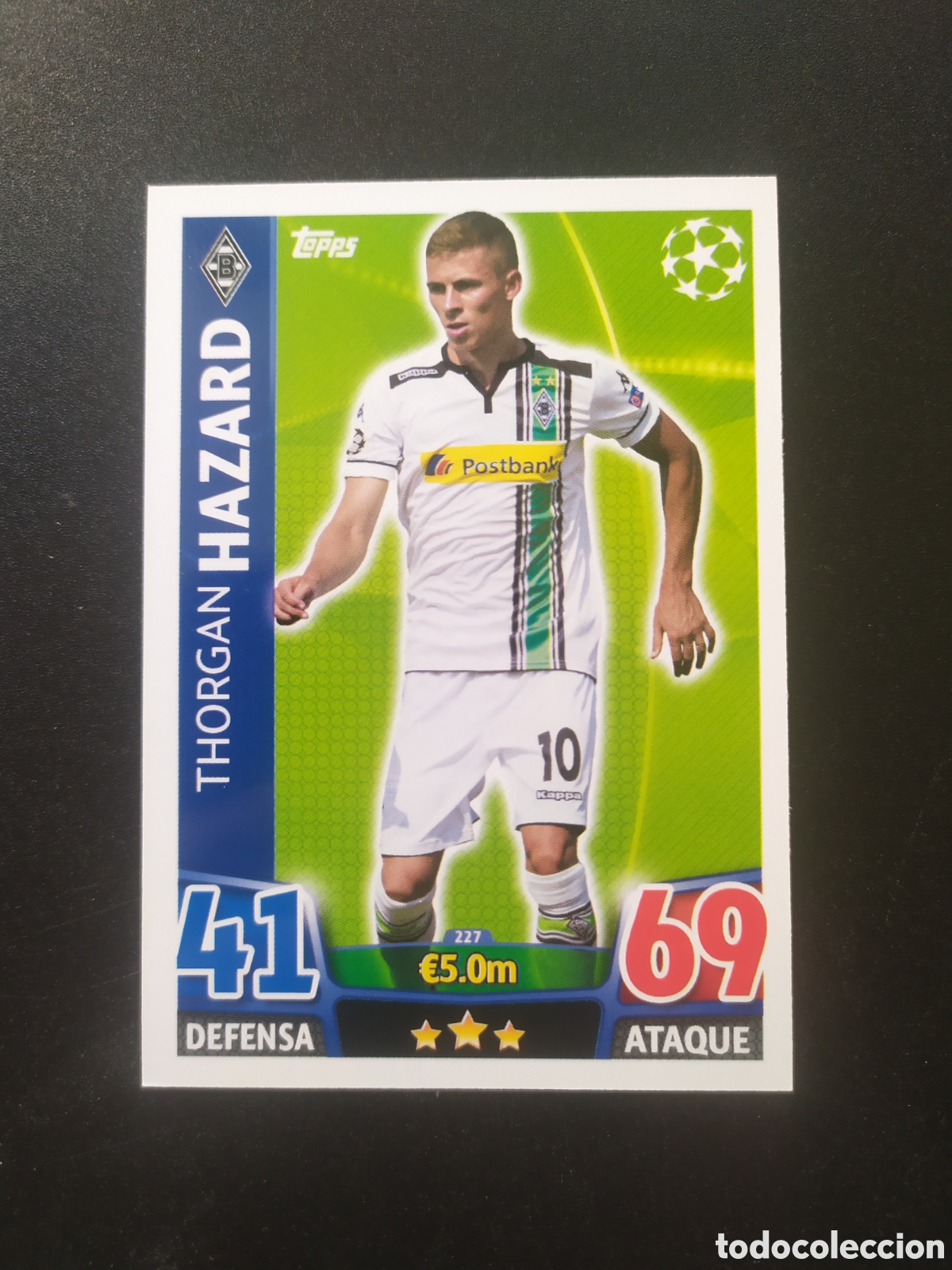 Cromos de f&uacute;tbol: UEFA Champions match attax topps 2015 2016 15 16 Hazard n&deg; 227 Borussia Monchengladbach
