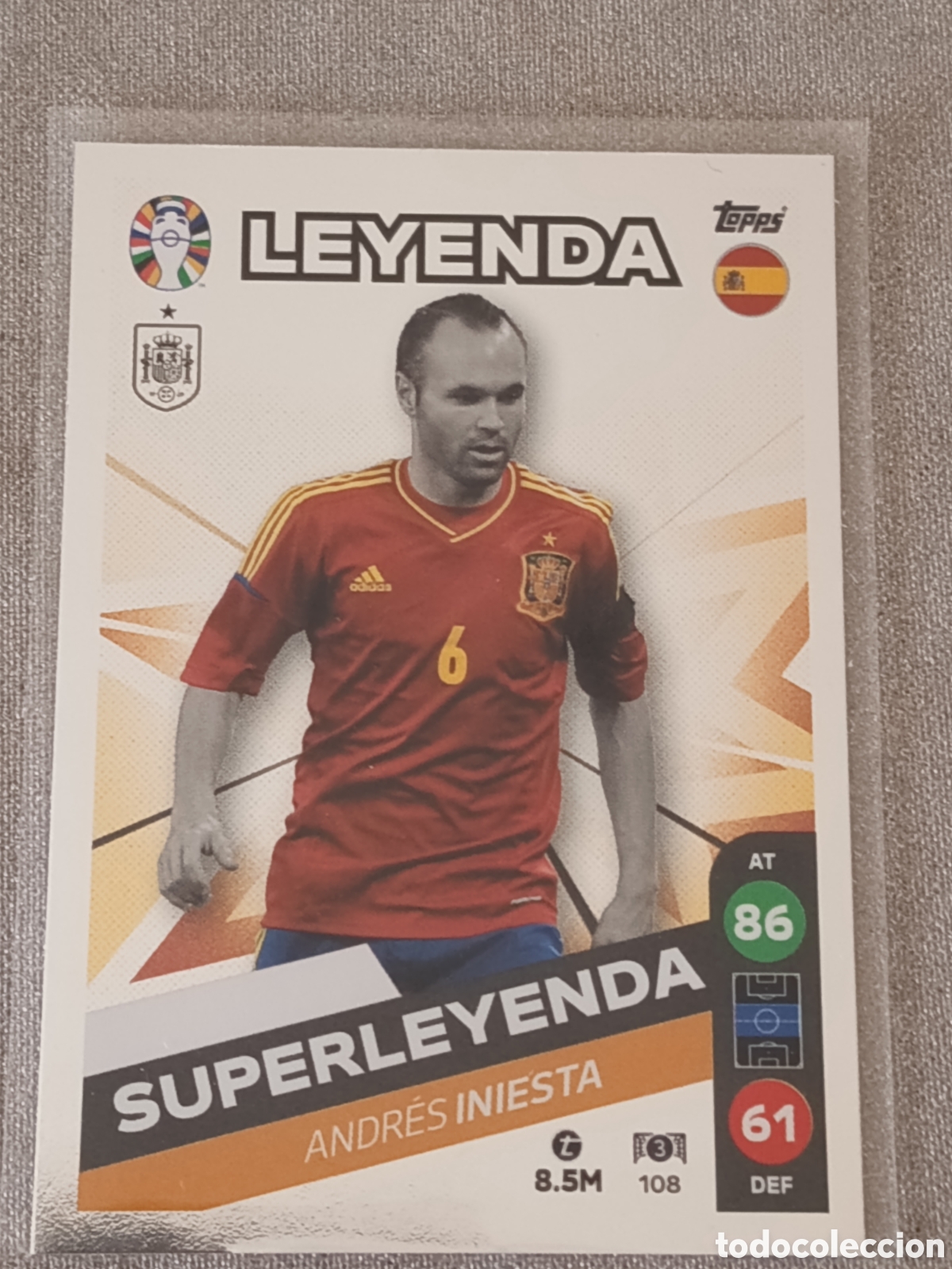 Cromos de f&uacute;tbol: Andr&eacute;s Iniesta Superleyenda topps Euro2024 Germany