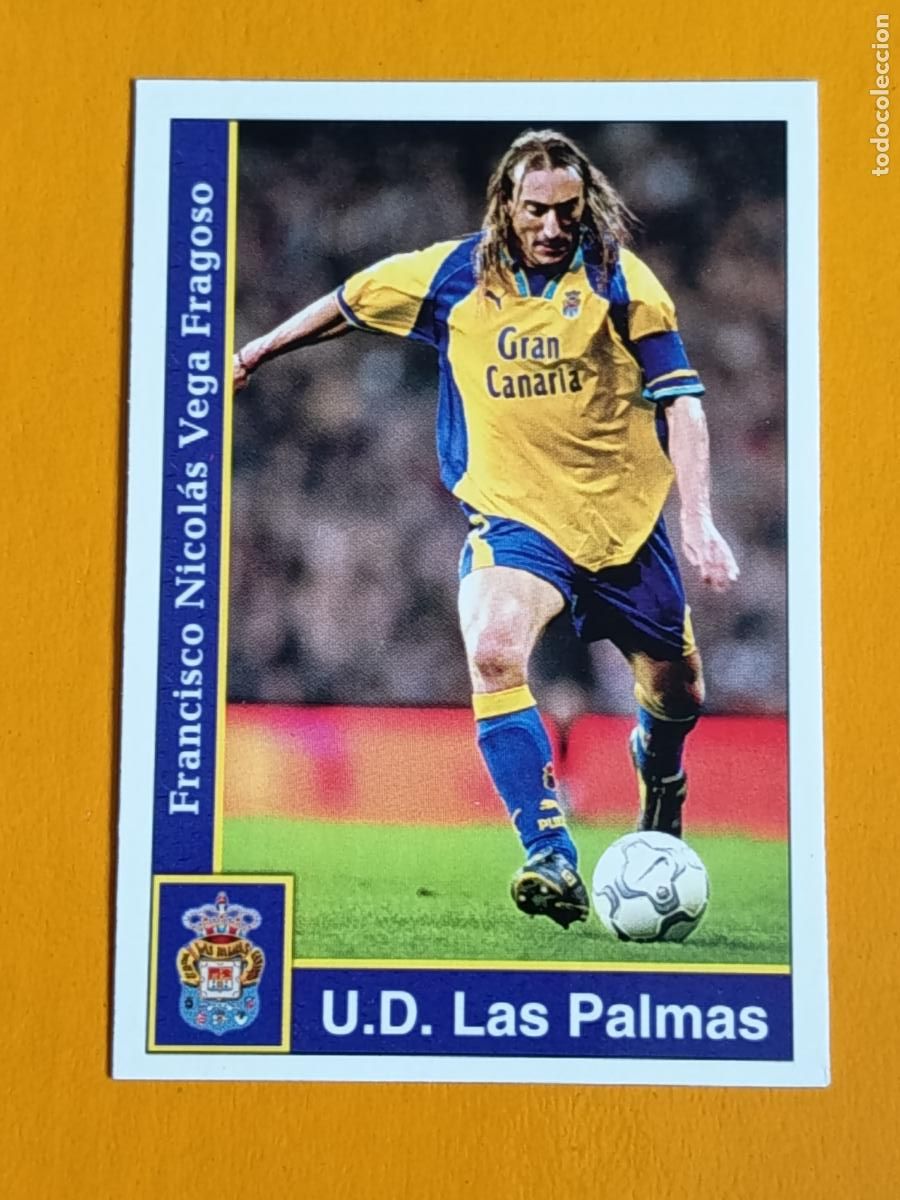 Cromos de f&uacute;tbol: 215 PAQUI. U.D. LAS PALMAS. LAS FICHAS DE LA LIGA 2002. MUNDICROMO