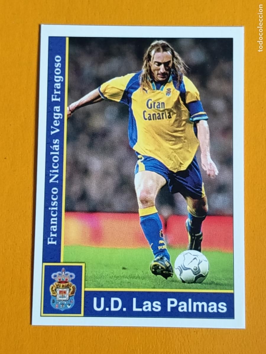 Cromos de f&uacute;tbol: 215 PAQUI. U.D. LAS PALMAS. LAS FICHAS DE LA LIGA 2002. MUNDICROMO
