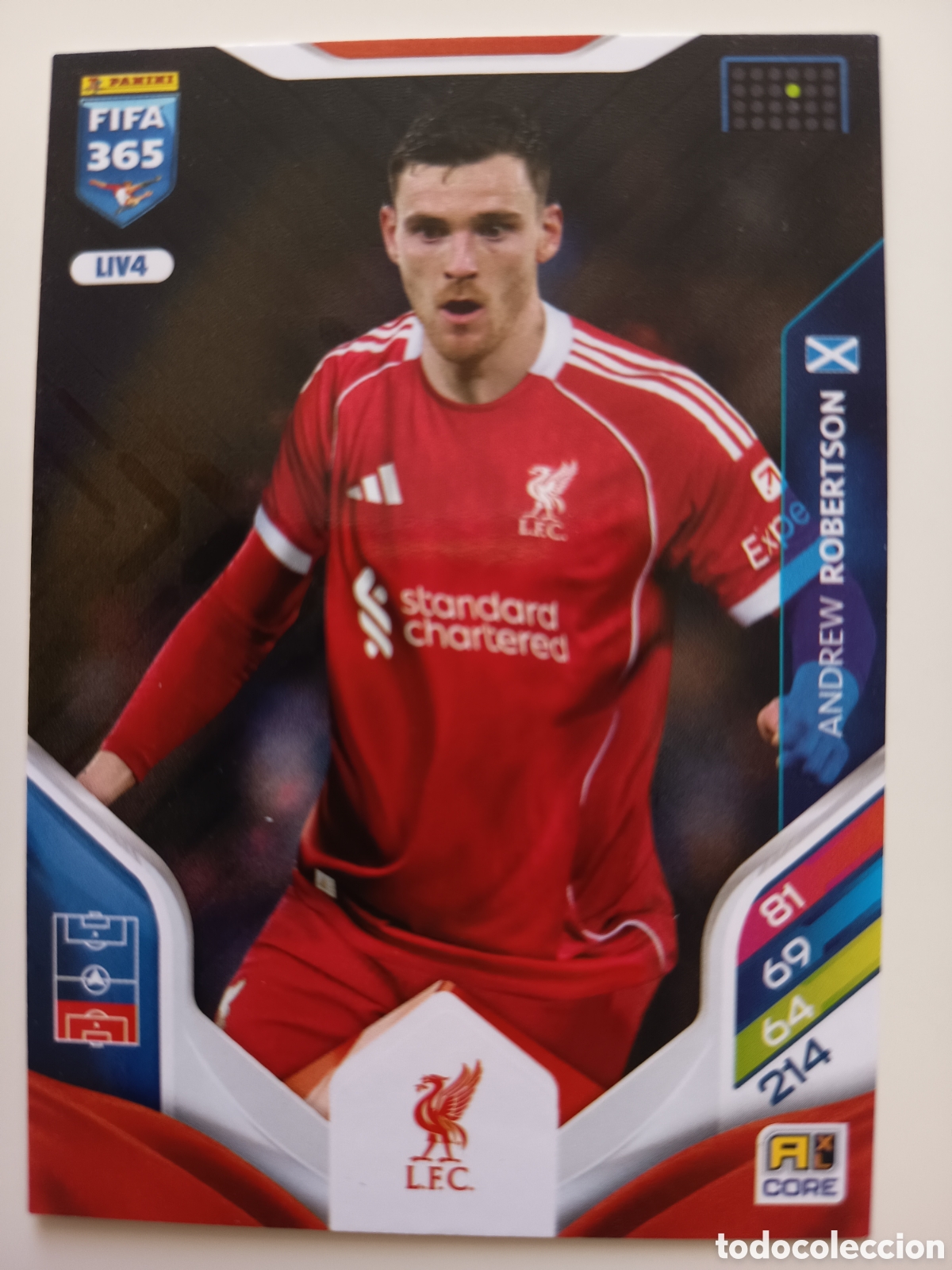 Cromos de f&uacute;tbol: LIV4 Andrew Robertson adrenalyn FIFA 365 2025-2026