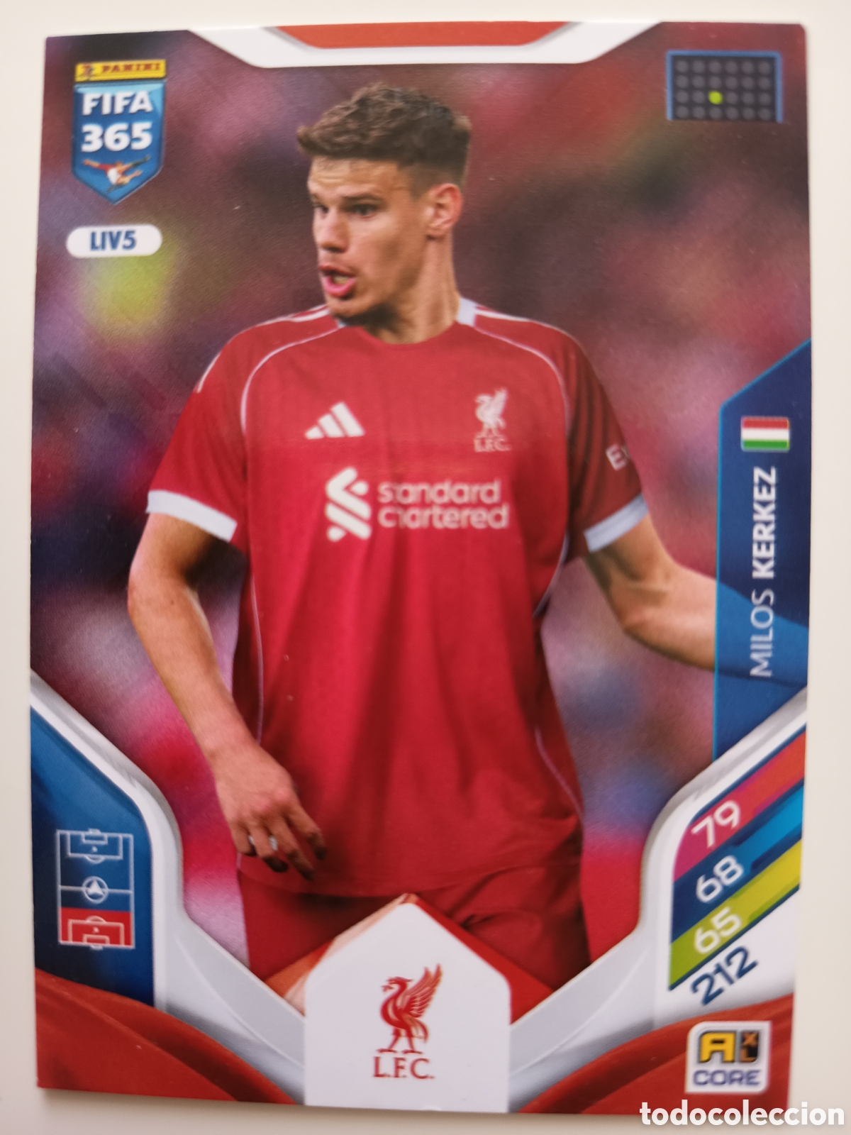 Cromos de f&uacute;tbol: LIV5 Milos Kerkez adrenalyn FIFA 365 2025-2026