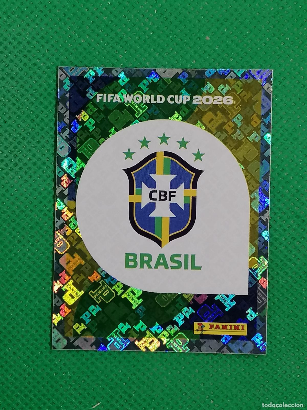 Cromos de f&uacute;tbol: BRA 1 BRA1 ESCUDO BRASIL ⚽ PANINI FIFA MUNDIAL WORLD CUP 26 2026 STICKER ⚽