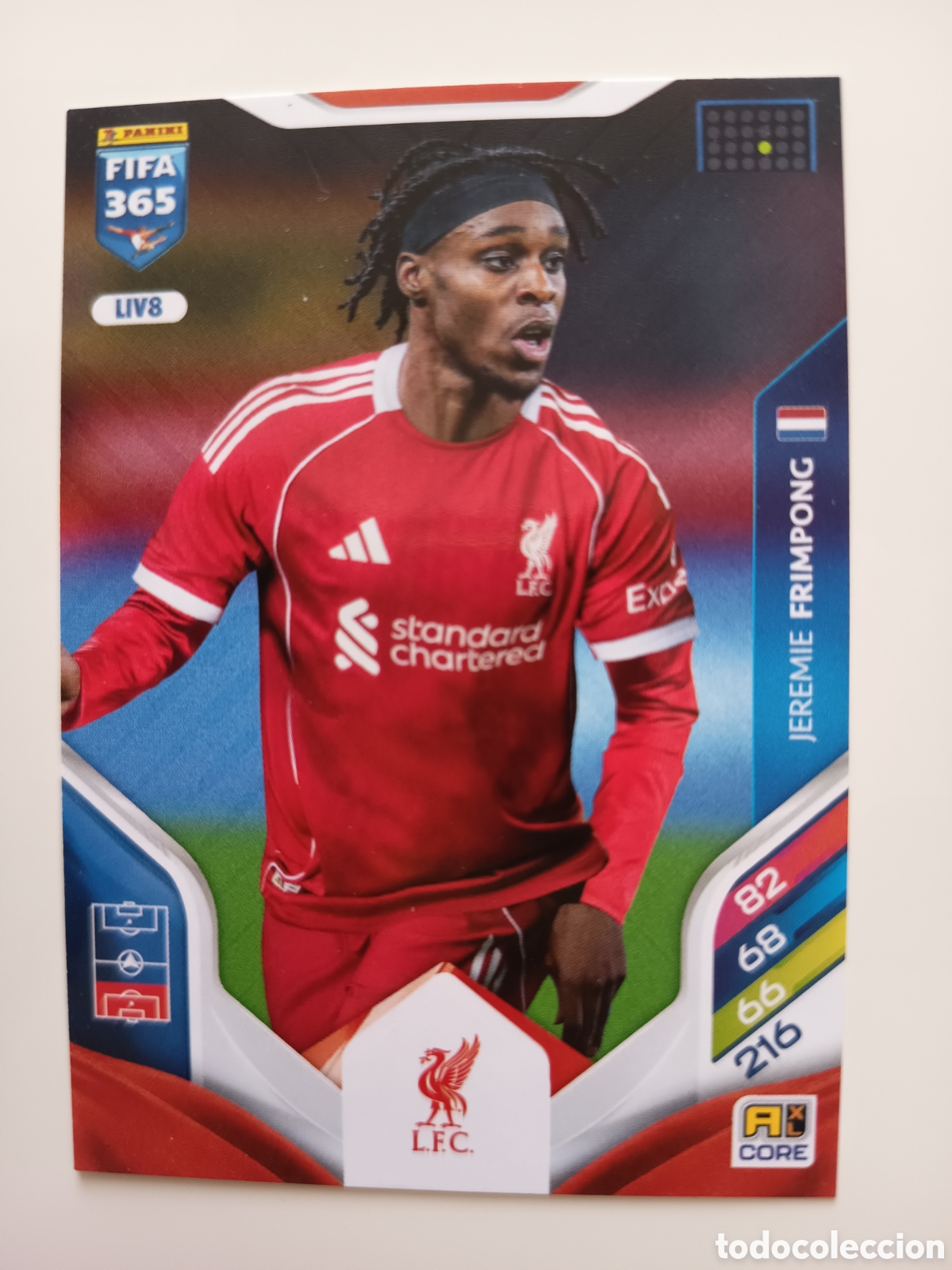 Cromos de f&uacute;tbol: LIV8 Jeremie Frimpong adrenalyn FIFA 365 2025-2026