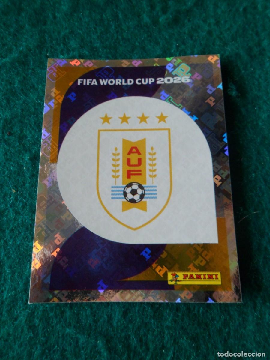 Cromos de f&uacute;tbol: CROMO FIFA WORLD CUP 2026. PANINI. LOGO URUGUAY. URU 1