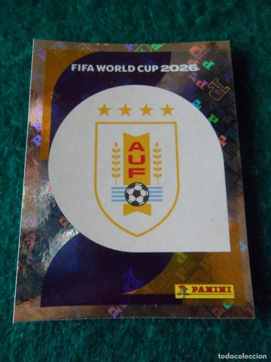 Cromos de f&uacute;tbol: CROMO FIFA WORLD CUP 2026. PANINI. LOGO URUGUAY. URU 1
