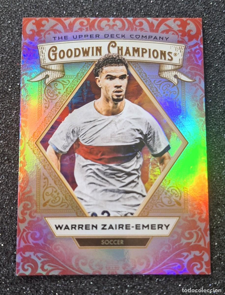 Cromos de f&uacute;tbol: Warren Zaire-Emery Paris PSG Upper Deck Goodwin Champions 2025 Red Rainbow