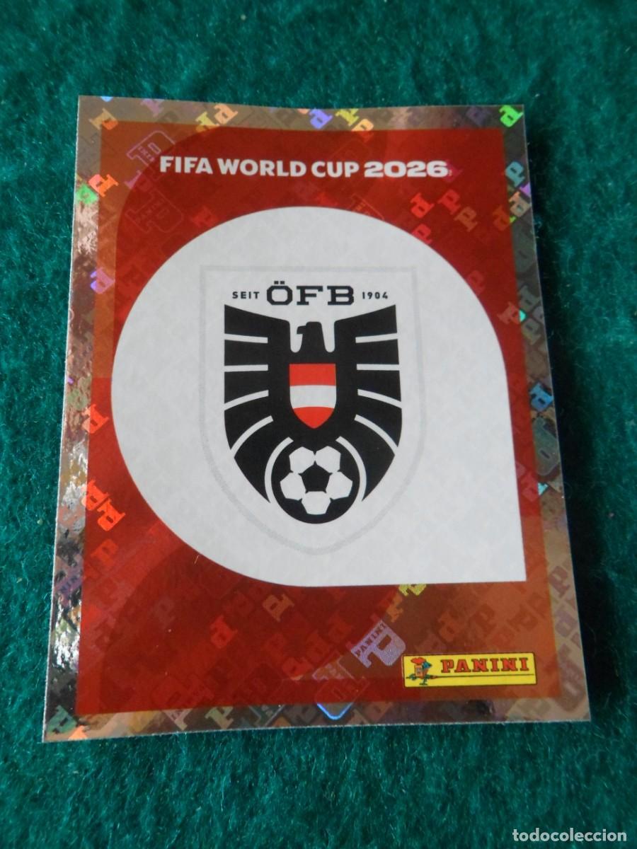 Cromos de f&uacute;tbol: CROMO FIFA WORLD CUP 2026. PANINI. LOGO AUSTRIA. AUT 1