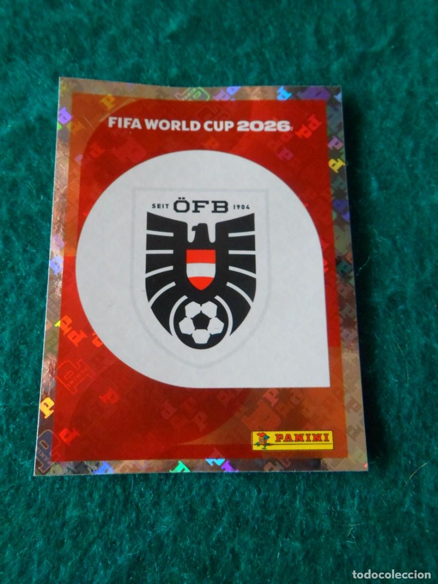 Cromos de f&uacute;tbol: CROMO FIFA WORLD CUP 2026. PANINI. LOGO AUSTRIA. AUT 1