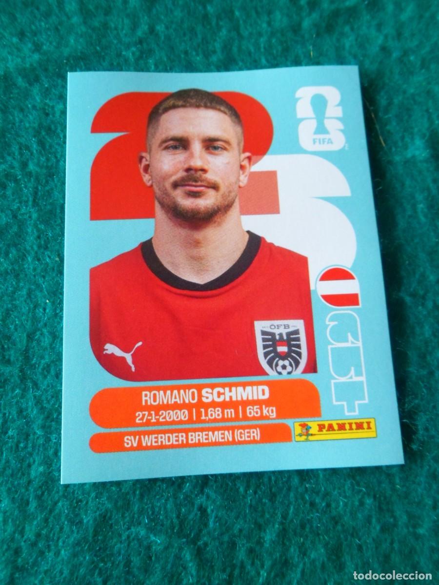 Cromos de f&uacute;tbol: CROMO FIFA WORLD CUP 2026. PANINI. ROMANO SCHMID. AUT 16