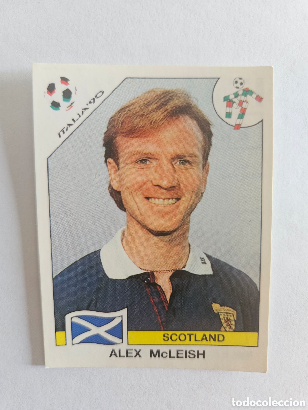 Cromos de f&uacute;tbol: ALEX McLEISH ESCOCIA 216 MUNDIAL ITALIA 1990 90 PANINI NUNCA PEGADO SIN PEGAR