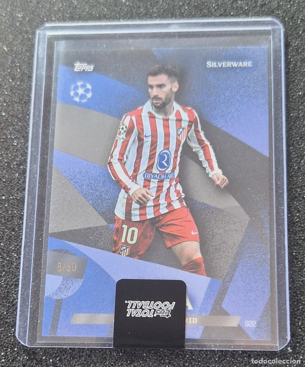 Cromos de f&uacute;tbol: Alex Baena Atletico de Madrid Topps Total Football 8/50 Blue Silverware