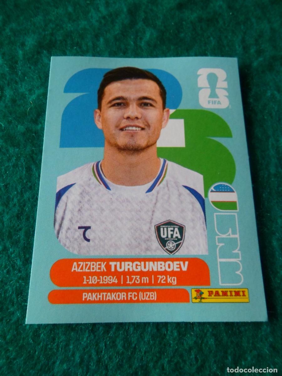 Fu&szlig;ball-Sticker: CROMO FIFA WORLD CUP 2026. PANINI. AZIZBEK TURGUNBOEV. UZB 14