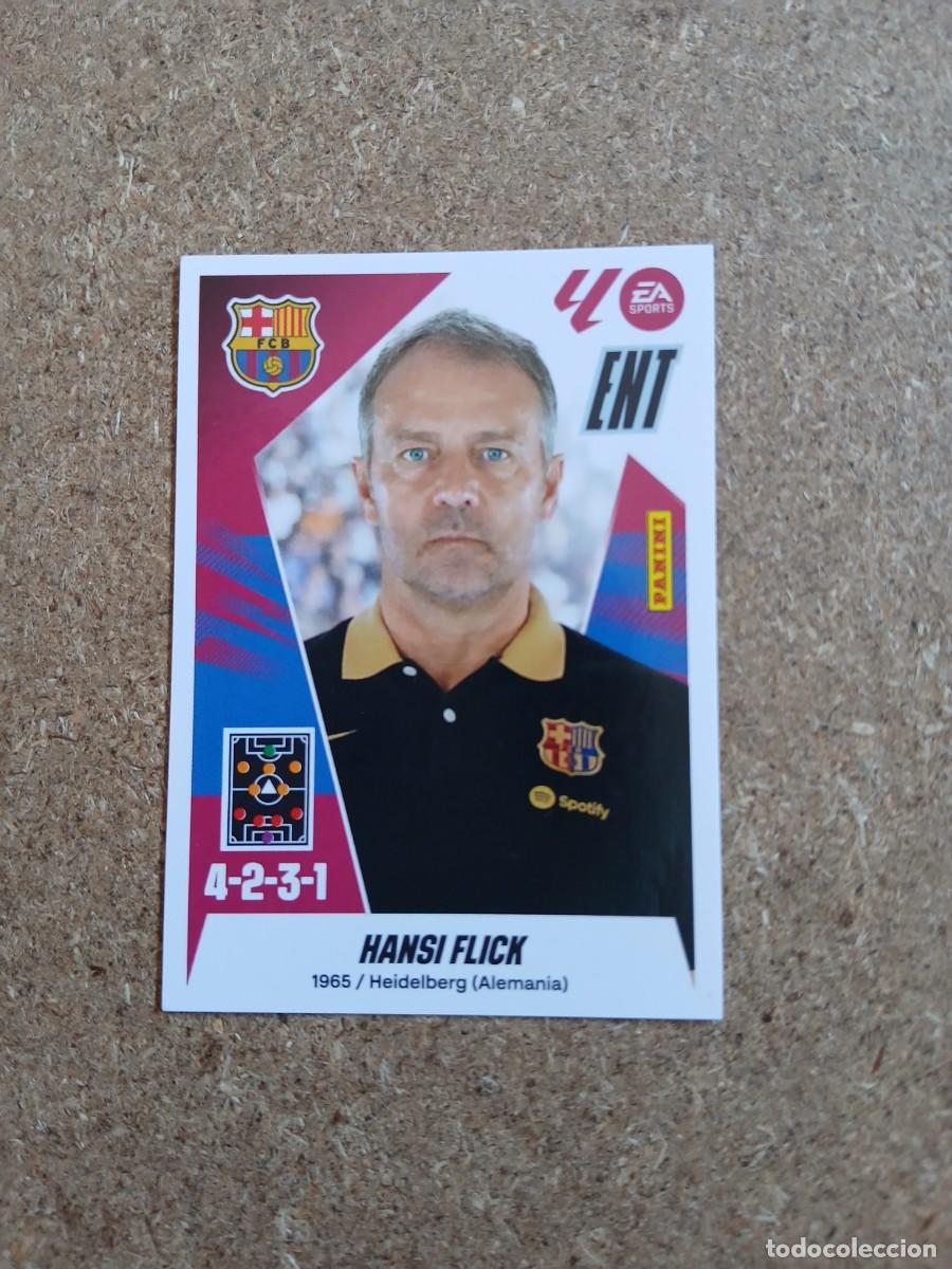 Fu&szlig;ball-Sticker: ENTRENADOR HANSI FLICK - FC BARCELONA N&ordm; 2 LIGA ESTE 2025 2026 - 25 26