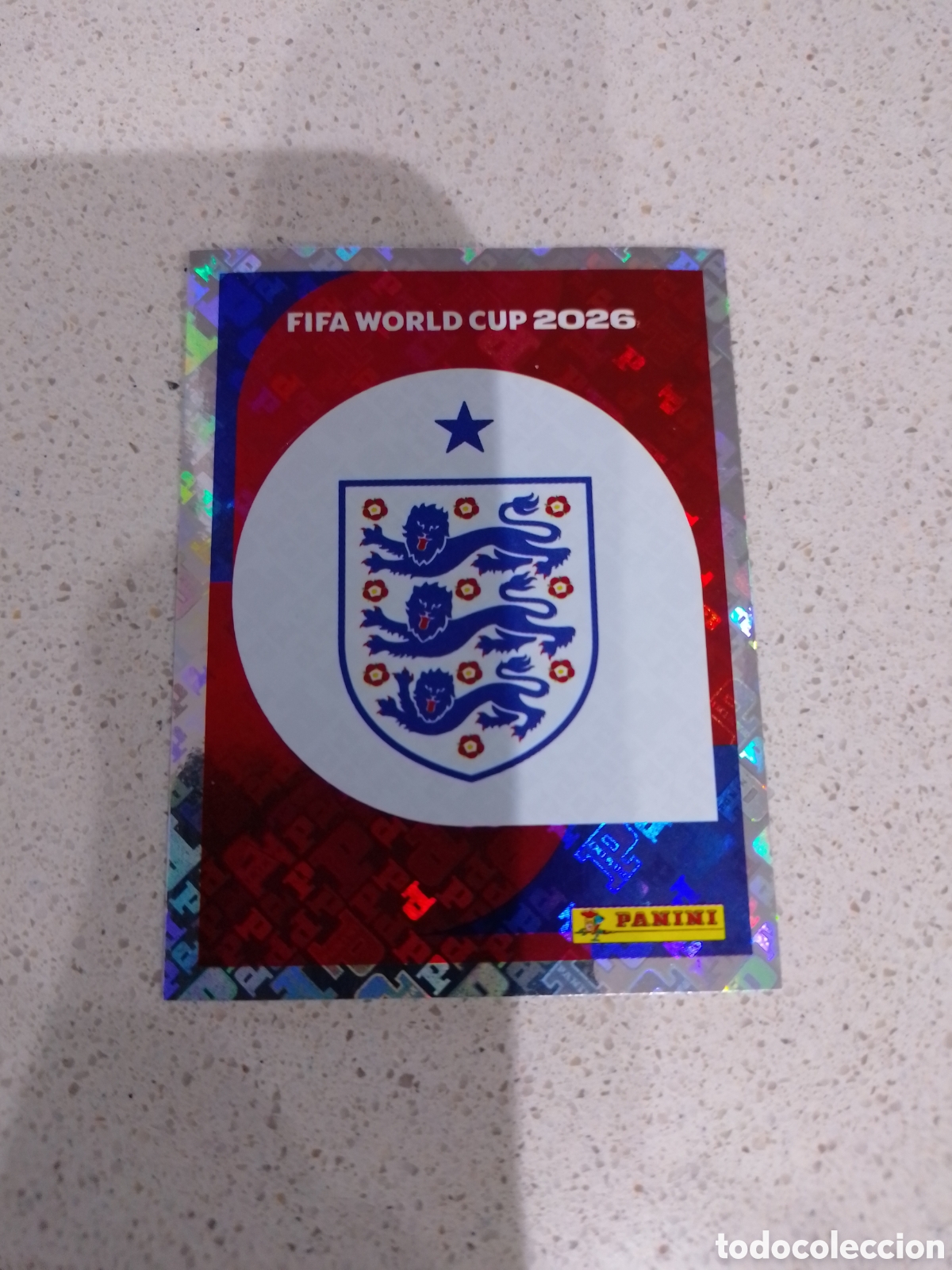 Cromos de f&uacute;tbol: CROMO N&Uacute;MERO 1 ESCUDO INGLATERRA . MUNDIAL 2026. PANINI.