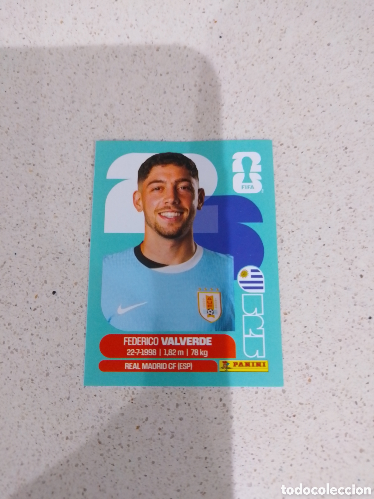 Cromos de f&uacute;tbol: CROMO N&Uacute;MERO 10 VALVERDE URUGUAY. MUNDIAL 2026. PANINI.