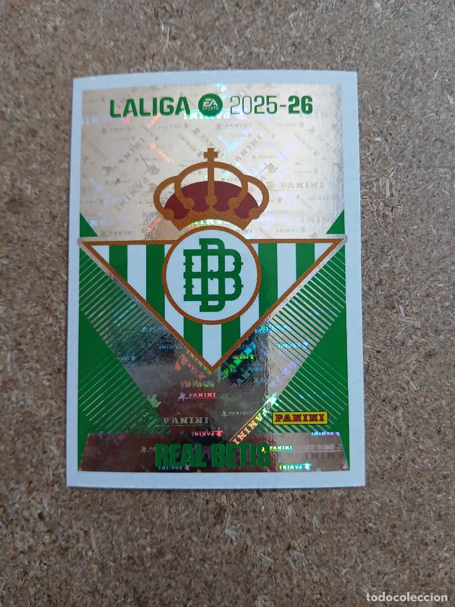 Cromos de f&uacute;tbol: ESCUDO REAL BETIS - REAL BETIS N&ordm; 1 LIGA ESTE 2025 2026 - 25 26
