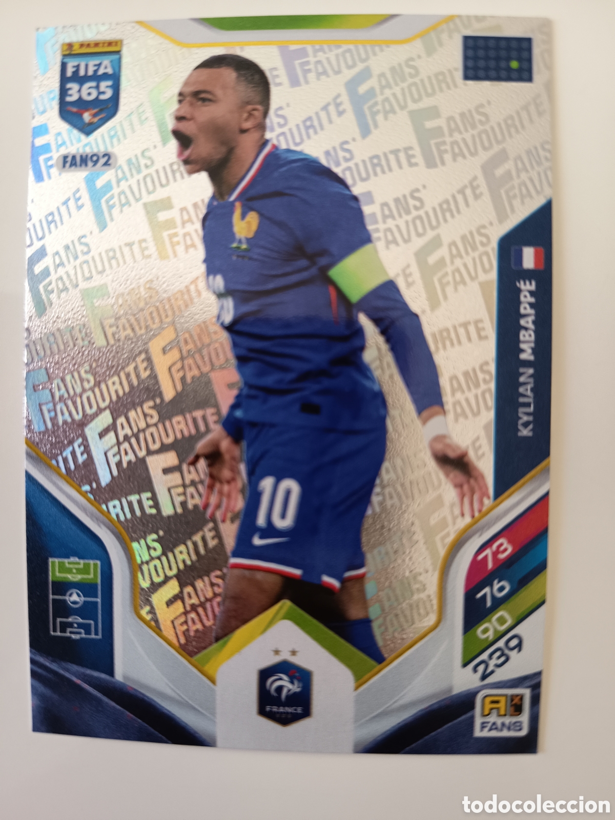 Cromos de f&uacute;tbol: FAN92 Kylian Mbappe Fans Favourite adrenalyn FIFA 365 2025-2026