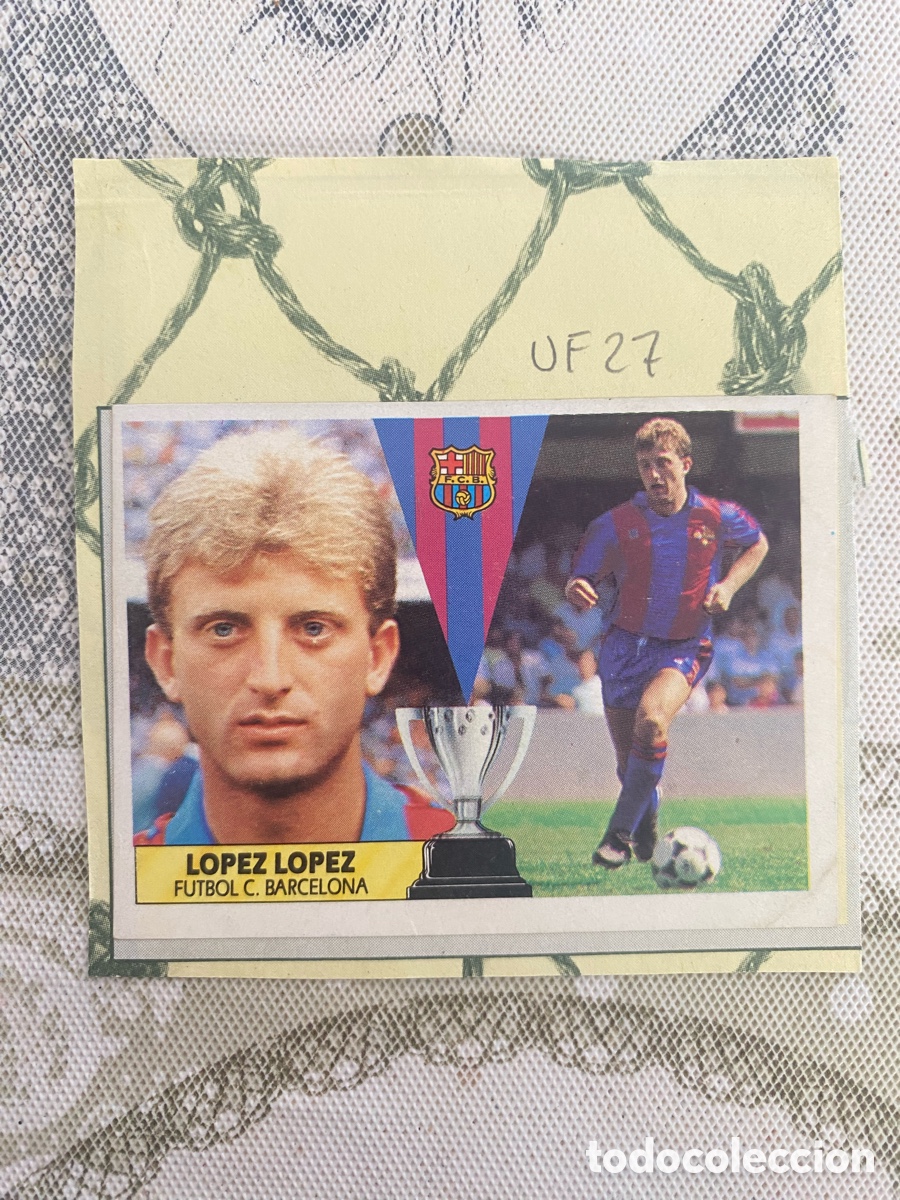 Cromos de f&uacute;tbol: FICHAJE N&ordm; 27 LOPEZ LOPEZ BARCELONA - Recortado - LIGA ESTE 87 88 1987 1988