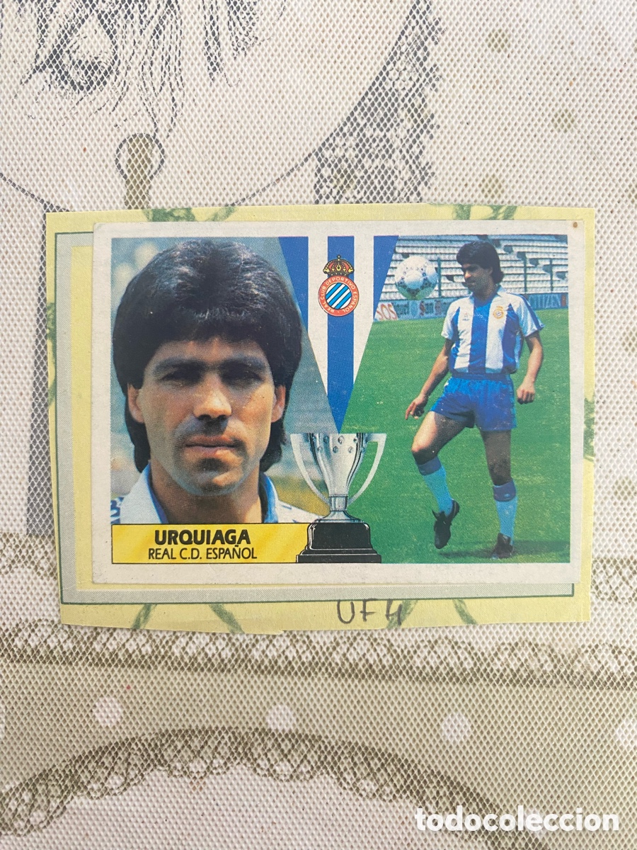 Cromos de f&uacute;tbol: FICHAJE N&ordm; 4, Urquiaga - Espanyol - Recortado - LIGA ESTE 87 88 1987 1988