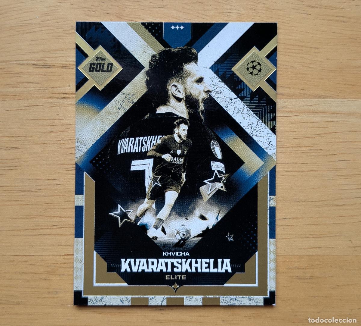 Fu&szlig;ball-Sticker: TOPPS GOLD 2025-2026 - KHVICHA KVARATSKHELIA - ELITE - PARIS SAINT-GERMAIN
