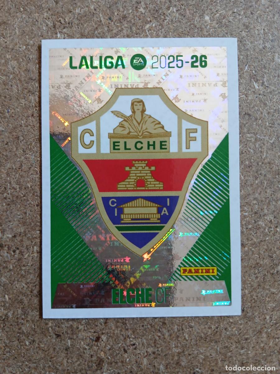 Cromos de f&uacute;tbol: ESCUDO ELCHE CF - ELCHE CF N&ordm; 1 LIGA ESTE 2025 2026 - 25 26