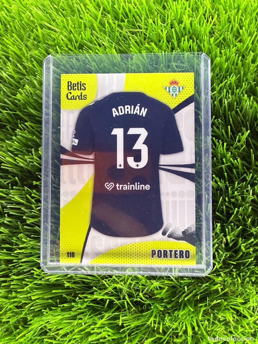 Cromos de f&uacute;tbol: N&ordm; 118 Adri&aacute;n Camiseta Real Betis Holycards Betis Cards 2025