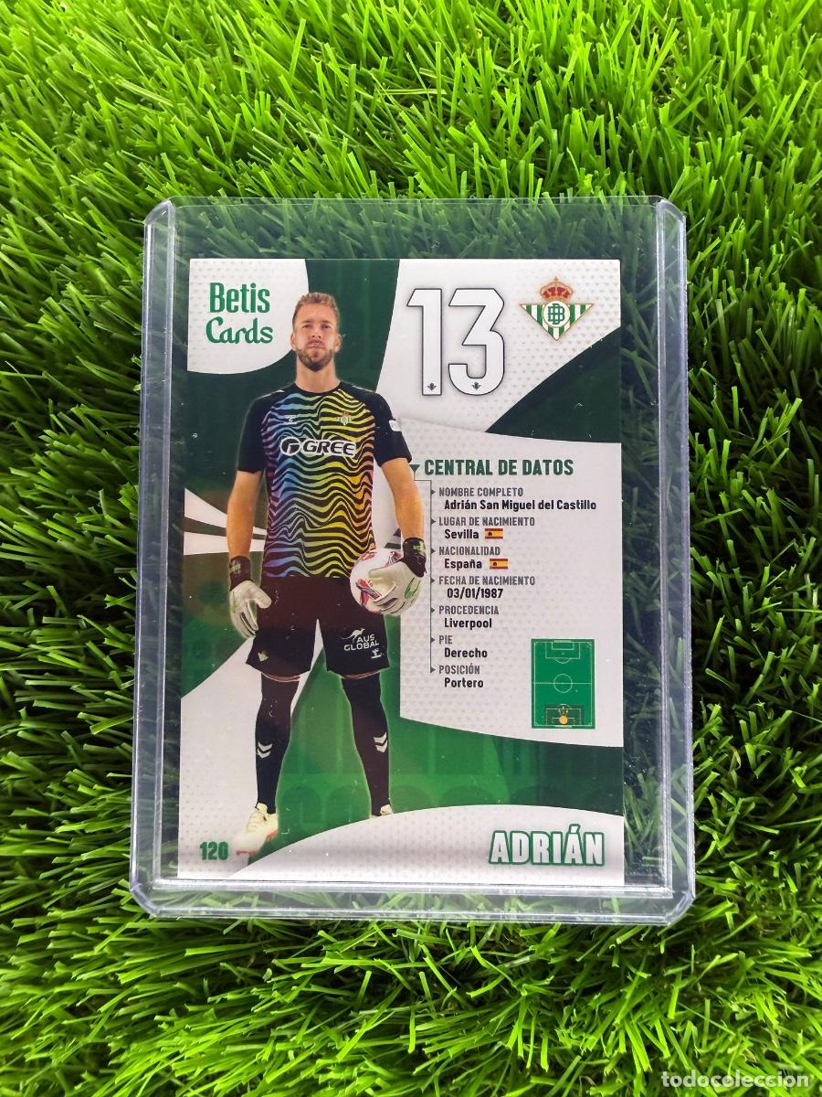 Cromos de f&uacute;tbol: N&ordm; 120 Adri&aacute;n Datos Real Betis Holycards Betis Cards 2025