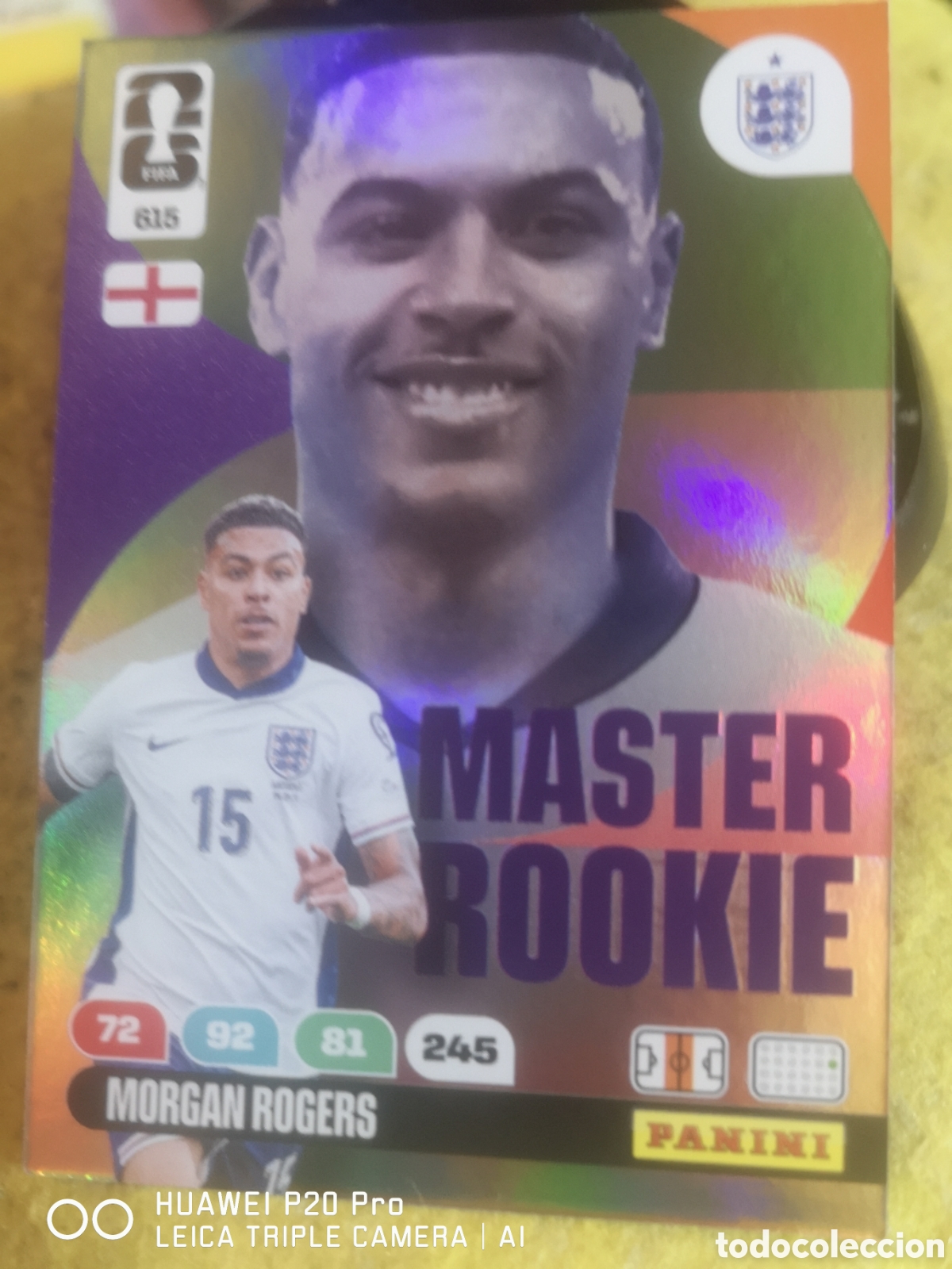 Cromos de f&uacute;tbol: ADRENALYN FIFA WORLD CUP 2026 MASTER ROOKIE MORGAN ROGERS - INGLATERRA 615