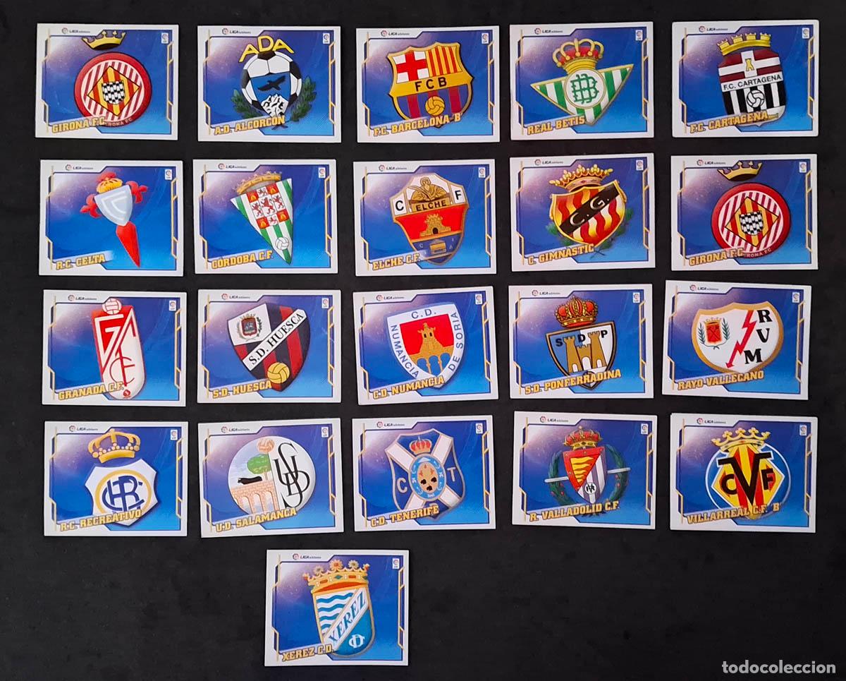 Cromos de f&uacute;tbol: ESCUDOS DE SEGUNDA DIVISION 21 cromos 2010-2011 Liga Colecciones Este