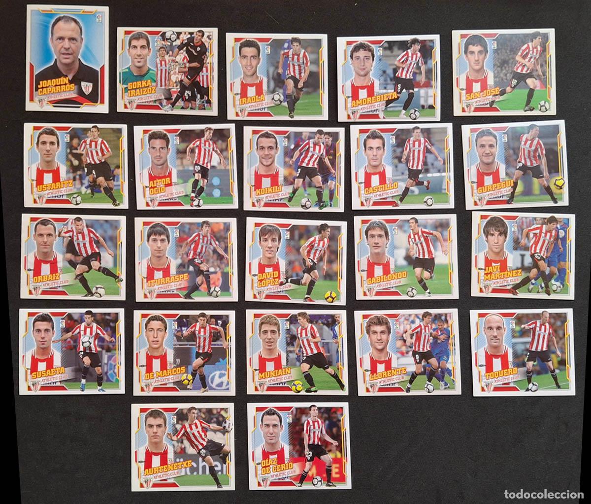 Cromos de f&uacute;tbol: ATHLETIC DE BILBAO 22 cromos 2010-2011 Liga Colecciones Este
