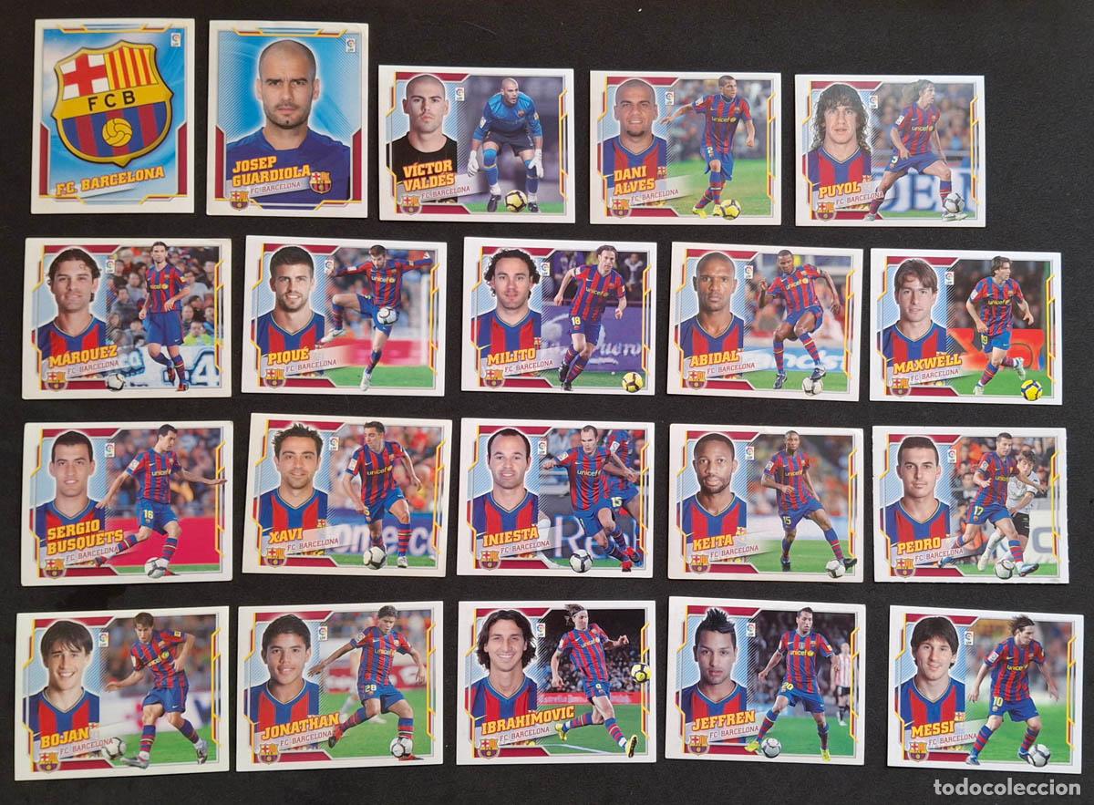 Cromos de f&uacute;tbol: FC BARCELONA 20 cromos 2010-2011 Liga Colecciones Este