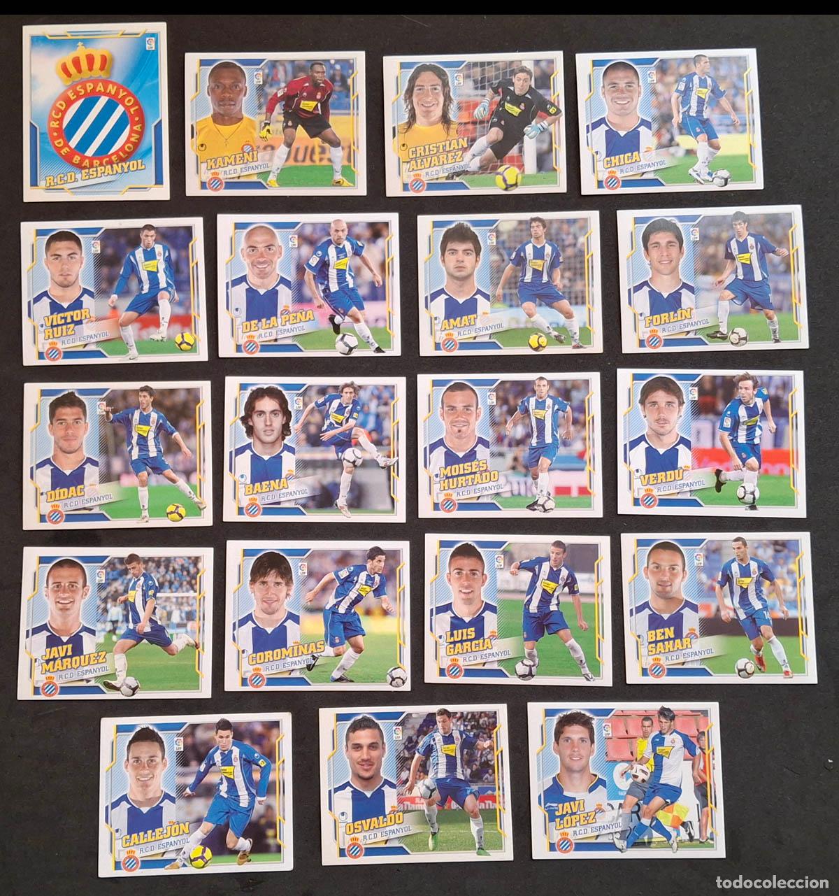 Cromos de f&uacute;tbol: ESPA&Ntilde;OL 19 cromos 2010-2011 Liga Colecciones Este